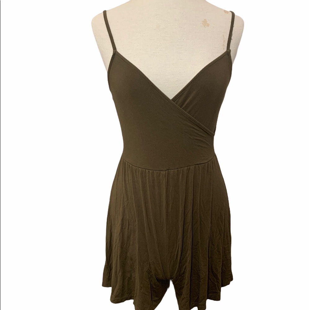 Garage Hunter Green Sleeveless Romper XS